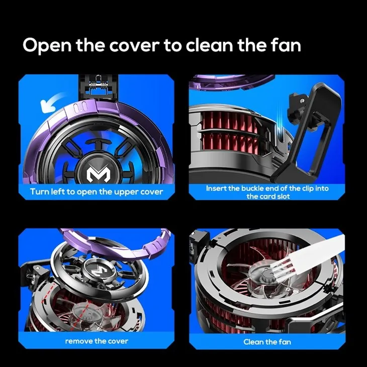 MEMO CX08 Pro 15W Hight Power Gaming Phone Cooler Type C Mobile Phone Cooling Fan best