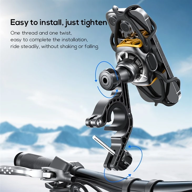 MEMO GW05 Bike Motorbiker Anti-Shock Cooling Fan Cell Phone Holder For E Bike Bicycle Motorcycle