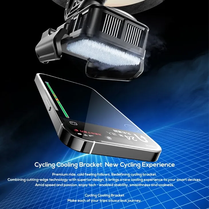 MEMO GW06 Bike Bicycle Phone Cooling Holder Universal Motorbike Motorcycle Cell Phone Holder With Phone Cooler factory