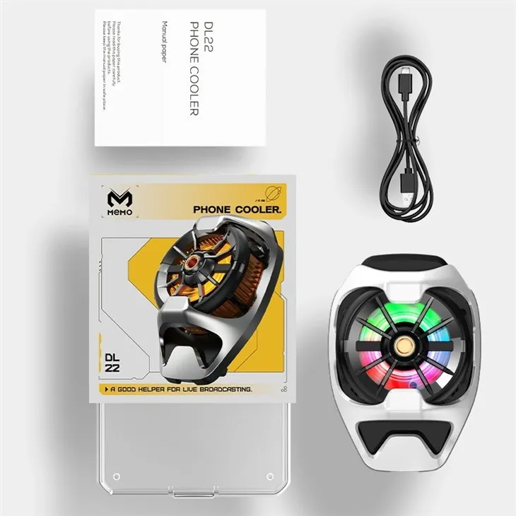 MEMO New Arrival DL22 RGB Nut Holes Portable Phone Cooler For Live Streaming price